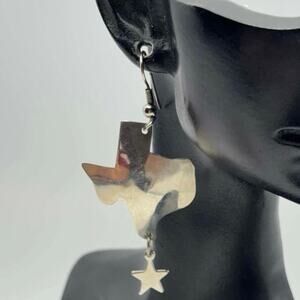 Silver Star Texas Earrings